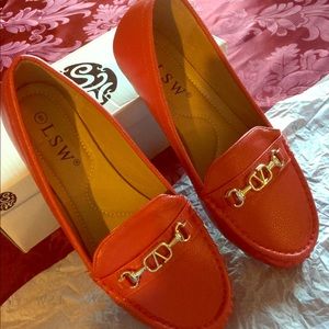 Red Moccasins size 8